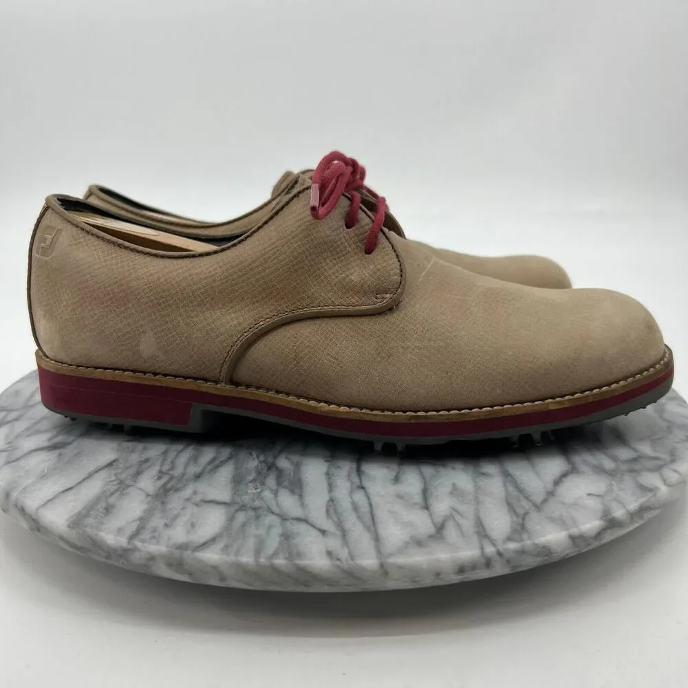 FootJoy Golf Shoes Mens 8 M Tan Leather City Street Style Oxford Lace Up 56401